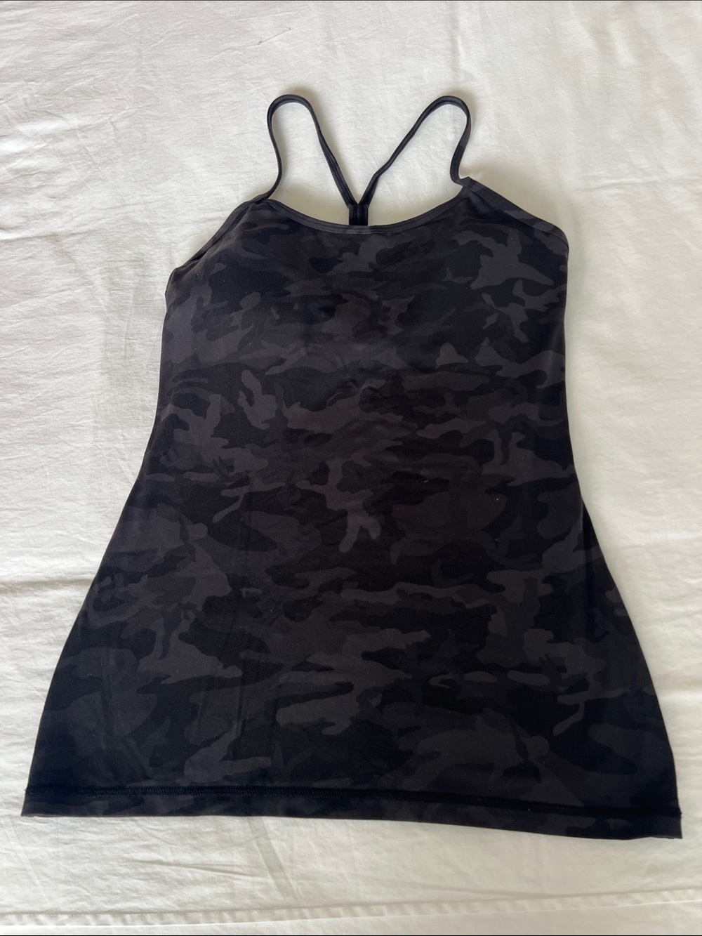 lululemon athletica Black/Gray Camo Built-In Bra Tank